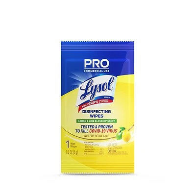 Disinfectant Wipes Lysol Pro Individually-Wrapped Disinfecting Wipes, Lemon & Lime Blossom Scent, 300 Wipes/Pack (1920099860X) 4 Disinfectant Wipes Lysol Pro Individually-Wrapped Disinfecting Wipes, Lemon & Lime Blossom Scent, 300 Wipes/Pack (1920099860X) - Image 2