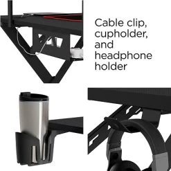 Office Desks Emerge Vizon 47" Gaming Desk, Black (59260) 13 Office Desks Emerge Vizon 47" Gaming Desk, Black (59260) -Ready America Shop 0F64BE6C 6799 48B3 A8D5CE23D25D2C74 s7