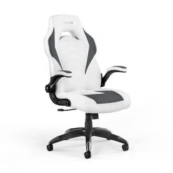 Gaming Chairs Staples Emerge Vortex Bonded Leather Gaming Chair, White And Gray (52503)