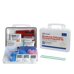 Emergency Kits First Aid Only 29 Piece Bloodborne Pathogen (BBP) Spill Clean Up Kit & Personal Protection With CPR Pack (216-O)