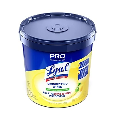 Lysol Pro Disinfecting Wipes, Lemon & Lime Blossom, 800 Wipes/Bucket (1920099856X) 4 Lysol Pro Disinfecting Wipes, Lemon & Lime Blossom, 800 Wipes/Bucket (1920099856X) - Image 2
