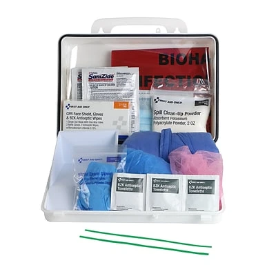 Emergency Kits First Aid Only 29 Piece Bloodborne Pathogen (BBP) Spill Clean Up Kit & Personal Protection With CPR Pack (216-O) 4 Emergency Kits First Aid Only 29 Piece Bloodborne Pathogen (BBP) Spill Clean Up Kit & Personal Protection With CPR Pack (216-O) - Image 2