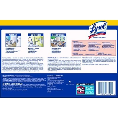 Lysol Disinfecting Wipes, Lemon And Lime Blossom, 80/Canister, 4/Pack (1920090641) 6 Lysol Disinfecting Wipes, Lemon And Lime Blossom, 80/Canister, 4/Pack (1920090641) - Image 5