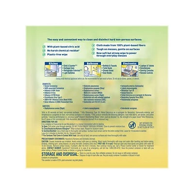 Lysol Disinfecting Wipes, Fresh Citrus Scent, 70 Wipes/Pack (1920049128) 4 Lysol Disinfecting Wipes, Fresh Citrus Scent, 70 Wipes/Pack (1920049128) - Image 2