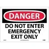 National Marker Safety Labels & Tags Danger Labels; Do Not Enter Emergency Exit Only, 10X14, Adhesive Vinyl -Ready America Shop m000341070 s7