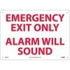National Marker Notice Signs; Emergency Exit Only Alarm Will Sound, 10X14, Rigid Plastic -Ready America Shop m000342898 s7