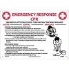 National Marker Safety Signs Notice Signs; Cpr Emergency Response, 10X14, Rigid Plastic