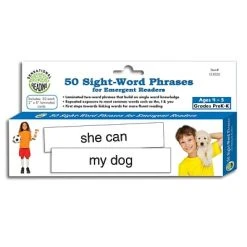 Essential Learning Letter Recognition & Early Reading Skills Books 50 Sight-Word Phrases For Emergent Readers