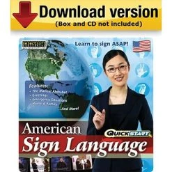 Language Software SelectSoft QuickStart American Sign Language For Windows (1-User) [Download]