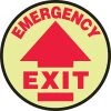 Safety Signs Accuform Signs® Slip-Gard™ EMERGENCY EXIT Round Floor Sign, Red/Yellow, 8"Dia., 1/Pack -Ready America Shop s0869865 s7