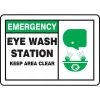 Safety Signs ACCUFORM SIGNS® Safety Sign, EMERGENCY EYE WASH STATION KEEP AREA CLEAR, 7" X 10", Plastic, Each (MFSD928VP) -Ready America Shop s0870121 s7