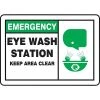 Safety Signs ACCUFORM SIGNS® Safety Sign, EMERGENCY EYE WASH STATION KEEP AREA CLEAR, 7" X 10", Aluminum, Each (MFSD928VA) -Ready America Shop s0870122 s7