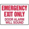 Safety Signs ACCUFORM SIGNS® Safety Sign, EMERGENCY EXIT ONLY DOOR ALARM WILL SOUND, 7" X 10", Aluminum, Each -Ready America Shop s0870154 s7