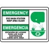 Safety Signs Accuform Signs® "EMER EYEWASH STN" Plastic Safety Sign, 10" X 14" -Ready America Shop s0949230 s7
