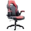 Emerge Gaming Chairs Quill Brand® Luxura Faux Leather Racing Gaming Chair, Black And Red (51465-CC)