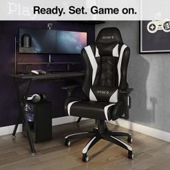 Emerge Gaming Chairs Quill Brand® Vartan Bonded Leather Gaming Chair, White/Black (58542) 16 Emerge Gaming Chairs Quill Brand® Vartan Bonded Leather Gaming Chair, White/Black (58542) -Ready America Shop s1214393 s7