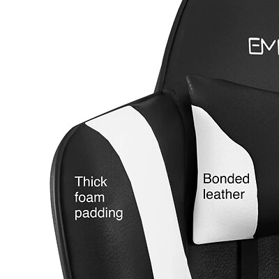 Emerge Gaming Chairs Quill Brand® Vartan Bonded Leather Gaming Chair, White/Black (58542) 11 Emerge Gaming Chairs Quill Brand® Vartan Bonded Leather Gaming Chair, White/Black (58542) - Image 9