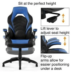 Emerge Gaming Chairs Quill Brand® Luxura Faux Leather Racing Gaming Chair, Black And Blue (51464-CC) 15 Emerge Gaming Chairs Quill Brand® Luxura Faux Leather Racing Gaming Chair, Black And Blue (51464-CC) -Ready America Shop s1214402 s7