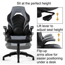 Emerge Gaming Chairs Quill Brand® Luxura Faux Leather Racing Gaming Chair, Black And Gray (52503) 14 Emerge Gaming Chairs Quill Brand® Luxura Faux Leather Racing Gaming Chair, Black And Gray (52503) -Ready America Shop s1214407 s7