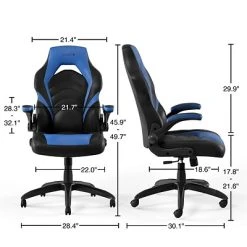 Emerge Gaming Chairs Quill Brand® Luxura Faux Leather Racing Gaming Chair, Black And Blue (51464-CC) 18 Emerge Gaming Chairs Quill Brand® Luxura Faux Leather Racing Gaming Chair, Black And Blue (51464-CC) -Ready America Shop s1214437 s7