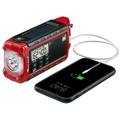 Two Way & Weather Radios Midland E+READY ER210 Weather Alert Radio, Red 4 Two Way & Weather Radios Midland E+READY ER210 Weather Alert Radio, Red - Image 2