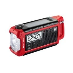 Two Way & Weather Radios Midland E+READY ER210 Weather Alert Radio, Red
