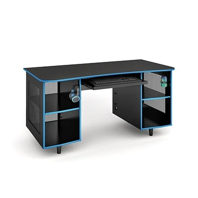 Office Desks Whalen Emergent Gaming 60" Laminate Computer Desk, Black (SPUS-EGDB) 5 Office Desks Whalen Emergent Gaming 60" Laminate Computer Desk, Black (SPUS-EGDB) - Image 4