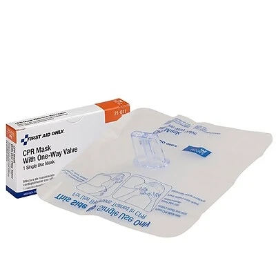First Aid Kits & Supplies First Aid Only® Emergency CPR Mask, One-Way Valve, Single Use (21-011) 4 First Aid Kits & Supplies First Aid Only® Emergency CPR Mask, One-Way Valve, Single Use (21-011) - Image 2