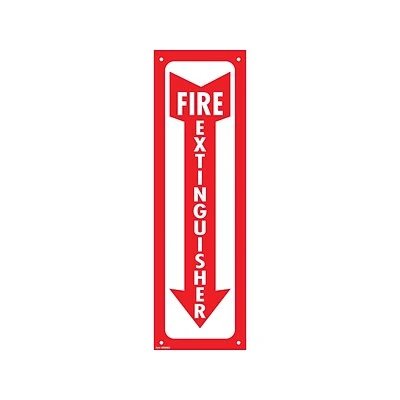 Informative Signs Cosco Fire Extinguisher Indoor/Outdoor Wall Sign, 4"L X 13"H, Red/White (098063) 2 Informative Signs Cosco Fire Extinguisher Indoor/Outdoor Wall Sign, 4"L X 13"H, Red/White (098063)