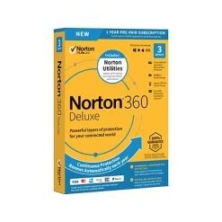 Anti-Virus And Security Software Norton 360 Deluxe & Utilities Ultimate For 3 Devices, Windows/Mac/Android/iOS, Product Key Card (21392064) -Ready America Shop sp62509997 s7