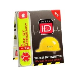 Safety Signs National Marker Personal Protection Hat Tag, Yellow/Red/White, 25/Pack (HH205)